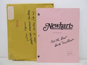 lot 240 image: Bob Newhart Autographed Original Script From TV Show Newhart