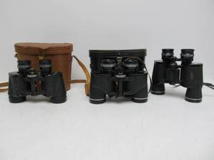 lot 213 image: 3 Sets of Vintage Binoculars