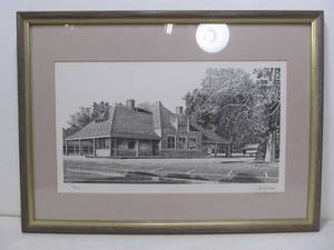 lot 315 image: Limited Edition WESTFIELD TRAIN DEPOT Print Signed, Harry Devlin