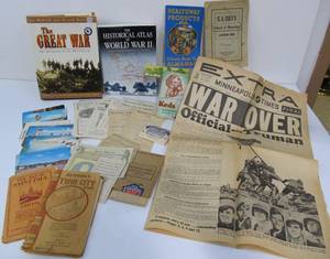 lot 339 image: Estate Lot of Assorted Paper - Books on WW2 etc