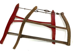 lot 261 image: 2 Antique Wooden Bucksaws