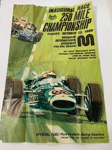lot 263 image: Orig 1966 Michigan International Speedway Inaugural Race Poster