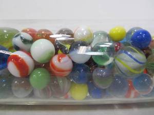 lot 348 image: Old Jar Full of Vintage Marbles