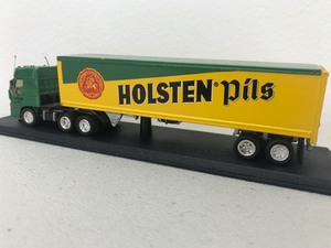 lot 22 image: Holsten Pils Beer Collectable Miniature Semi-Truck w Stand