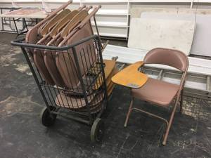 lot 24 image: 9 Folding Chair Desks