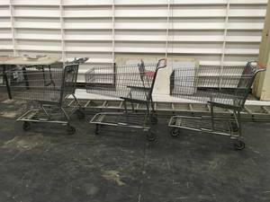 lot 25 image: 3 Shopping Carts