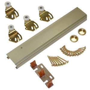 lot 50 image: 1166 Series 72 in. Sliding Bypass Track and Hardware Set for 2 Bypass Doors