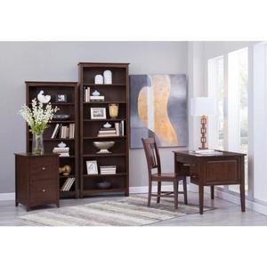 lot 2 image: 72 in. Espresso Wood 6-shelf Standard Bookcase with Adjustable Shelves