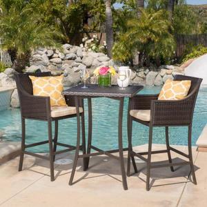 lot 5 image: Debbie Wicker Outdoor Bar Stool (2-Pack)