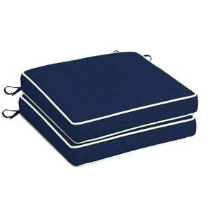 lot 9 image: 22 x 20 Sunbrella Spectrum Indigo Outdoor Chair Cushion (2-Pack)