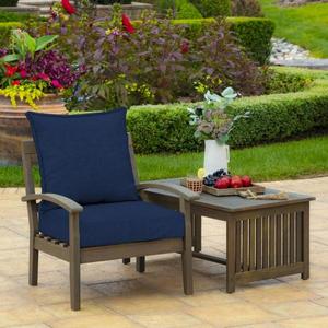 lot 12 image: 24 x 24 Sapphire Leala Texture 2-Piece Deep Seating Outdoor Lounge Chair Cushion