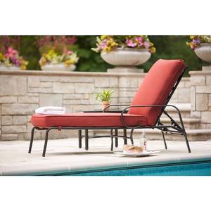 lot 15 image: Outdoor Chaise Cushion in Chili