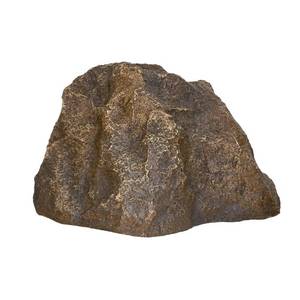 lot 21 image: 9 in. x 13 in. x 16 in. Small Fiberglass Decorative Artificial Rock Cover for Garden Landscape in River Brown