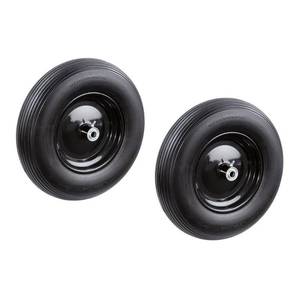 lot 32 image: 16 in. No Flat Wheelbarrow Replacement Tire (2-Pack)