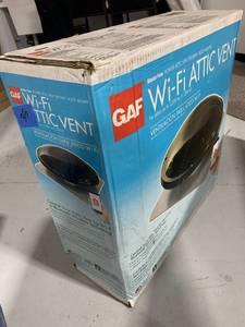 lot 35 image: 1250 CFM Weathered Wood Galvanized Steel Electric Powered Attic Fan with Adjustable Thermostat