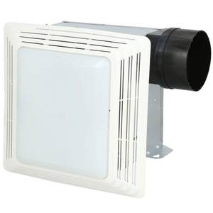 lot 39 image: 50 CFM Ceiling Bathroom Exhaust Fan with Light