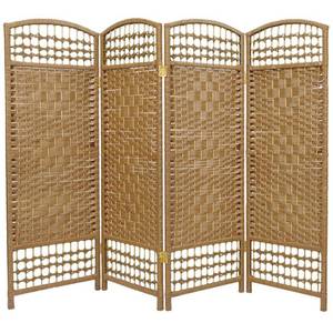 lot 33 image: 4 ft. Natural 4-Panel Room Divider