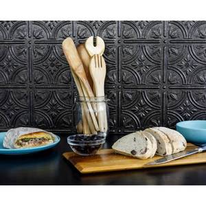 lot 98 image: 18.5 in. x 24.3 in. Empire Decorative Backsplash Vinyl Wall Paneling in Smoked Pewter
