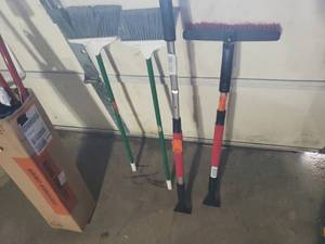 lot 32 image: Brooms and Window Brush Scrapers