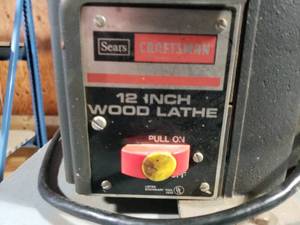 lot 38 image: 12 Sears Craftsman Wood Lathe