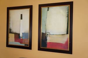 lot 22 image: 2 Large Pieces of Framed Art
