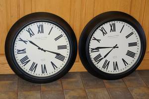 lot 59 image: 2 Large Sterling and Noble Clocks