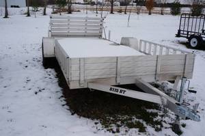 lot 12 image: Aluma 8115BT 15 Aluminum Utility Trailer