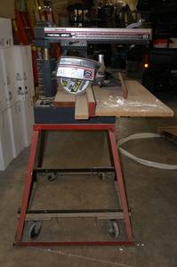lot 63 image: Craftsman 10 Radial Arm Saw on Rolling Stand