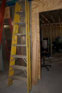 lot 88 image: Werner 8 Fiberglass Folding Ladder