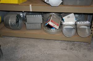 lot 146 image: Contents of Shelf - Duct Pieces