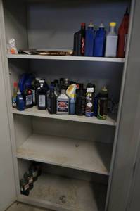 lot 403 image: Metal Cabinet with Contents - Fluids