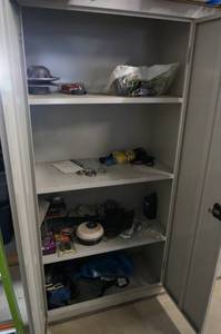lot 404 image: Metal Cabinet with Contents