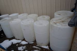 lot 434 image: White Plastic Barrels