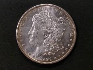 1891 Morgan Silver Dollar...