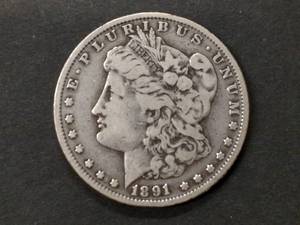1891 CC Morgan Silver Dollar...
