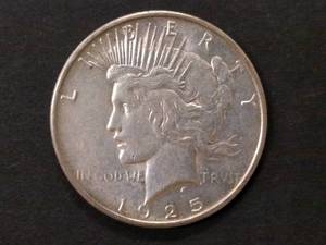 1925 S Peace Silver Dollar...