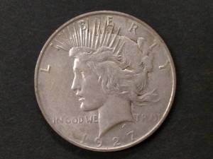 1927 D Peace Silver Dollar...