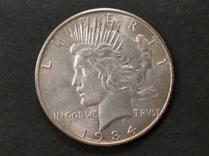1934 D Peace Silver Dollar...