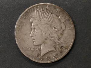1934 S Peace Silver Dollar...