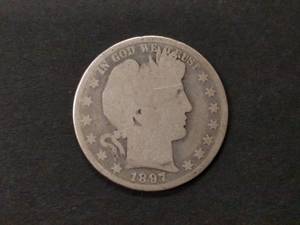 1897 Barber Silver Half Dollar...