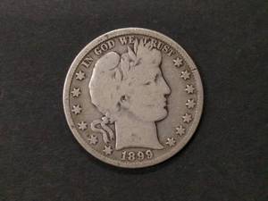 1899 Barber Silver Half Dollar...