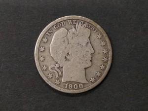 1900 Barber Silver Half Dollar...
