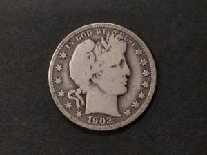 1902 Barber Silver Half Dollar...