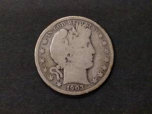 1903 Barber Silver Half Dollar...