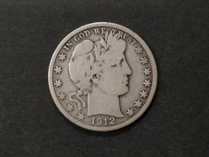 1912 D Barber Silver Half Dollar...