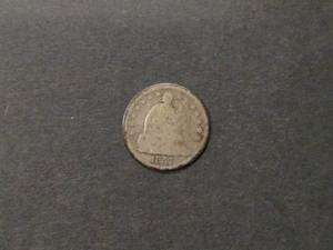 1857 Seated Liberty Silver Half Dim...