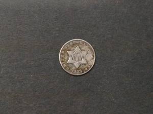 1853 Three Cent Silver Coin...