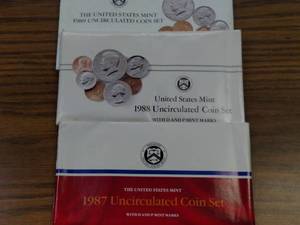 1987, 88, & 89 Uncirculated Coin Se...