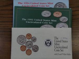 1992, 93, & 94 Uncirculated Coin Se...