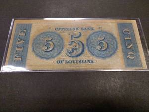 1800s Citizens Bank of Louisiana F...
